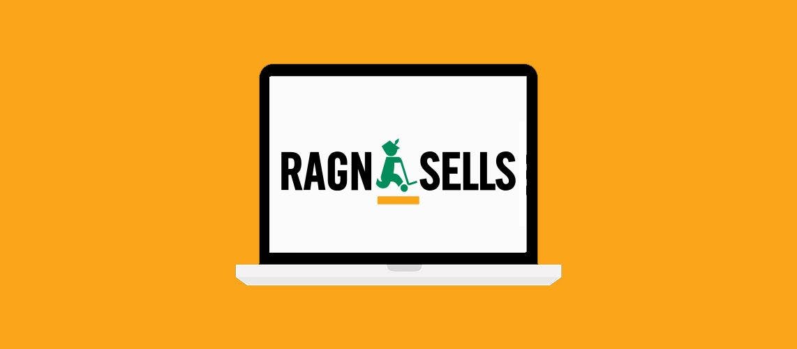 Ragn-Sells logo on a computer